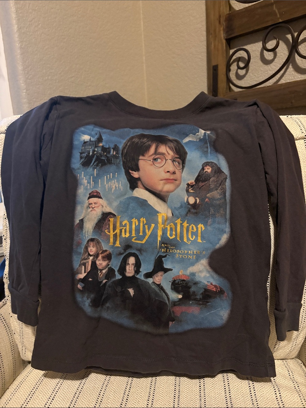 Harry Potter Kids Long-Sleeve Graphic Tee - Black